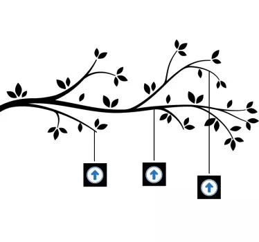 Autocolantes decorativos de flores e plantas árvore irregular com - TenStickers