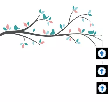 Autocolantes decorativos de flores e plantas árvore com fotos per - TenStickers