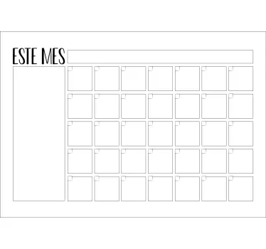Quadro branco adesivo matriz de planejamento mensal - TenStickers