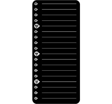 Adesivo de quadro negro medida de altura - TenStickers