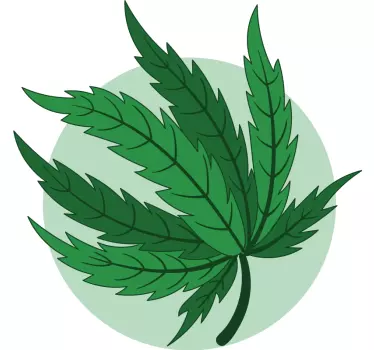 Plantas Vinil Folha grande de cannabis - TenStickers