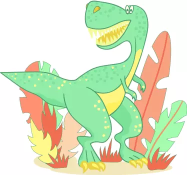 Autocolante figura de dinossauro colorido - TenStickers