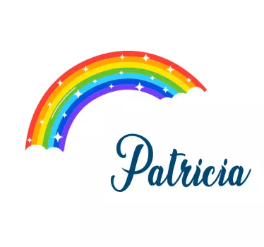 Autocolante decorativo para bebé Arco-íris brilhante personalizad - TenStickers