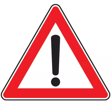 Autocolante de sinais de trânsito sinal de advertência - TenStickers
