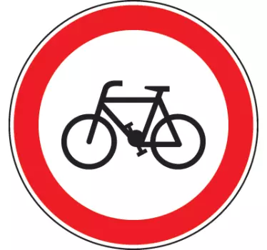 Autocolante decorativo proibidas bicicletas - TenStickers