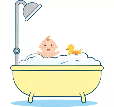 Vinil para chuveiro Chá de bebê - TenStickers