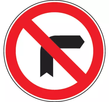 Autocolante de sinal de trânsito volta à esquerda - TenStickers
