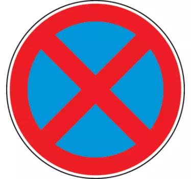 Autocolante decorativo proibido parar e estacionar - TenStickers