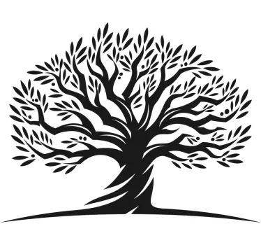 Autocolante árvore silhueta elegante - TenStickers