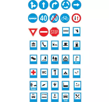 Autocolantes decorativos Sinais de trânsito  - TenStickers