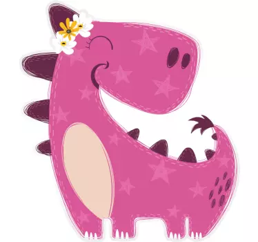 Autocolantes de dragões e dinossauros Garota dinossauro - TenStickers