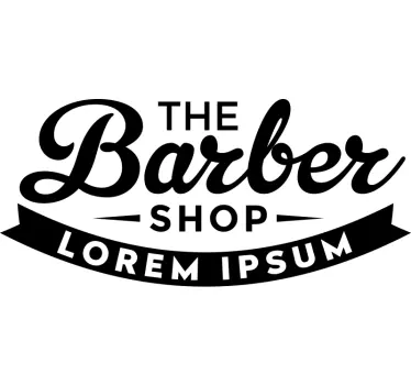 Autocolantes de moda Barbearia personalizável com nome - TenStickers