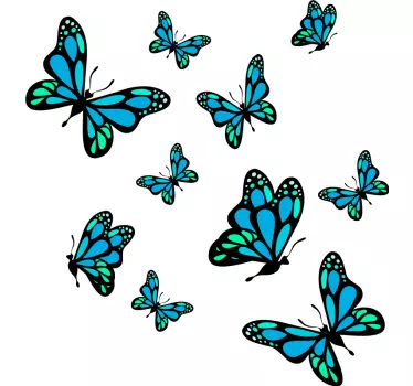 Autocolante decorativo com borboletas Borboletas no quarto - TenStickers