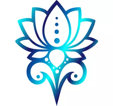 Autocolantes flores Flor de lótus azul - TenStickers