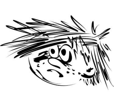 Autocolante infantil menino despenteado - TenStickers