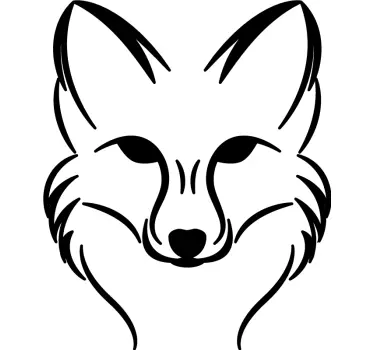 Vinil com animais selvagens Cabeça de raposa selvagem - TenStickers