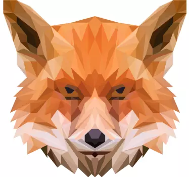 Autocolante rosto de raposa low poly - TenStickers