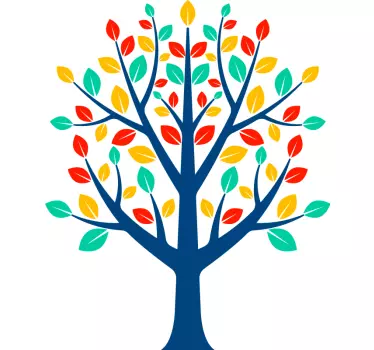 Autocolantes decorativos de flores e plantas árvore da vida folha - TenStickers