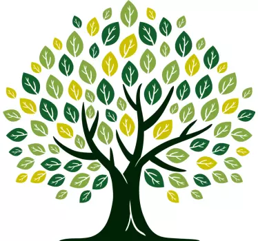 Autocolantes decorativos de flores e plantas árvore da vida folha - TenStickers