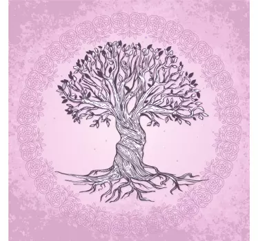 Autocolantes decorativos de flores e plantas Estilo mandala árvor - TenStickers