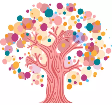 Autocolantes decorativos de flores e plantas árvore da vida multi - TenStickers