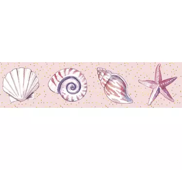 Autocolante decorativo azulejo Fronteira da vida marinha - TenStickers