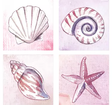 Adesivos azulejos Telhas de vida marinha - TenStickers
