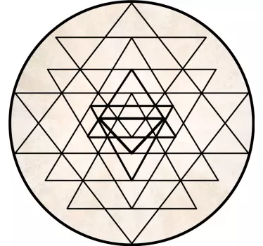 Autocolante geométrico padrão de triângulos intrincados - TenStickers