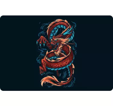Autocolante decorativo para PC Ilustração de dragão chinês - TenStickers
