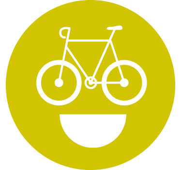 Autocolantes decorativo para bicicletas Sorriso de bicicleta - TenStickers