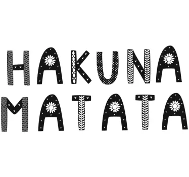 Autocolantes de motivação pessoal Hakuna matata - TenStickers