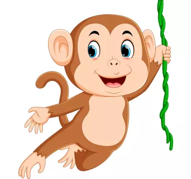 Vinis para quarto infantil Salto de macaco - TenStickers