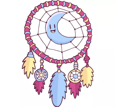Vinil objeto Apanhador de sonhos com lua azul - TenStickers