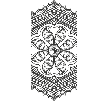 Olho de gato vinil decorativo para janelasestilo mandala - TenStickers