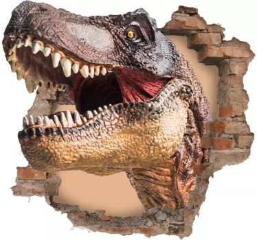 Autocolantes de dragões e dinossauros Efeito de dinossauro 3d - TenStickers
