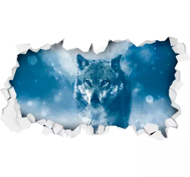 Autocolantes animais Lobo na neve - TenStickers