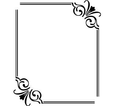 vinil decorativo para janelasde borda vintage - TenStickers