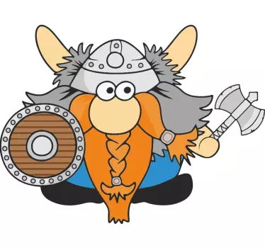 Autocolantes decorativos de personagens Escudo e machado - TenStickers
