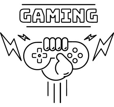 Autocolante videojogos conceito dinâmico de jogo - TenStickers