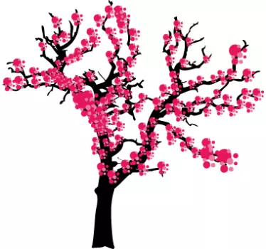 Autocolante decorativo árvore japonesa - TenStickers