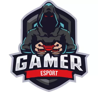 Vinil Skin para PlayStation Logotipo do mascote do jogador - TenStickers
