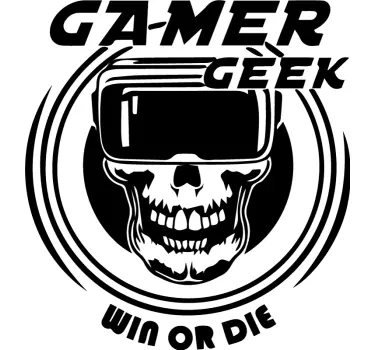 Autocolante videojogos design de caveira gamer - TenStickers