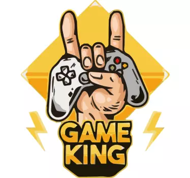 Vinil Skin para PlayStation Jogo de mão rei com gamepad moderno - TenStickers