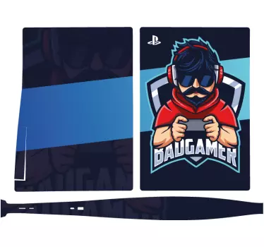 Vinil Skin para PlayStation Mascote do homem mau jogador - TenStickers