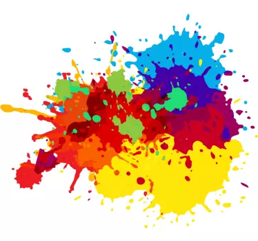 Autocolantes decorativos de padrões abstratos Respingo de cores a - TenStickers