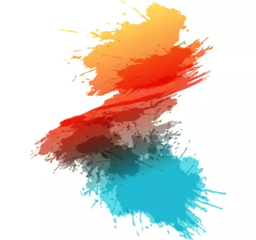 Autocolantes decorativos de padrões abstratos Manchas coloridas d - TenStickers