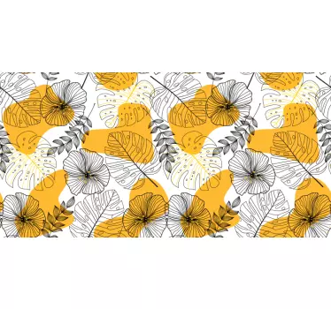 Vinil para móveis Flor desenho kallax - TenStickers