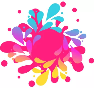 Autocolante geométrico componentes de splash vibrante - TenStickers