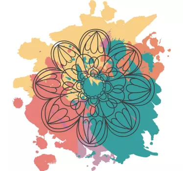 Autocolantes de arte Respingo de mandala - TenStickers