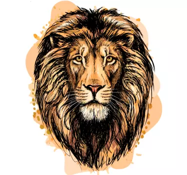 Vinil com animais selvagens Respingo de leão - TenStickers